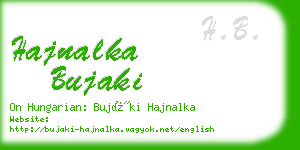 hajnalka bujaki business card